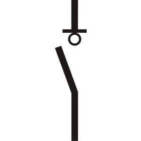 Leistungsschalter Höhe 129mm, Strichbreite 6mm